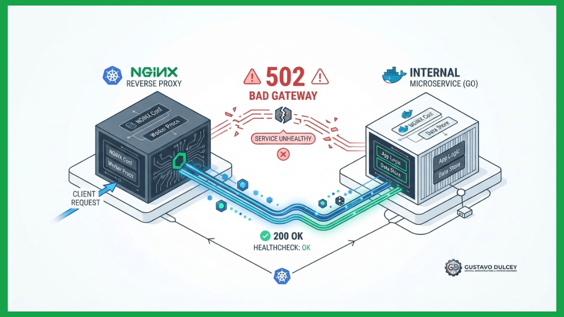 Diagnóstico y solución técnica al error 502 Bad Gateway en NGINX con Docker Proxy Pass