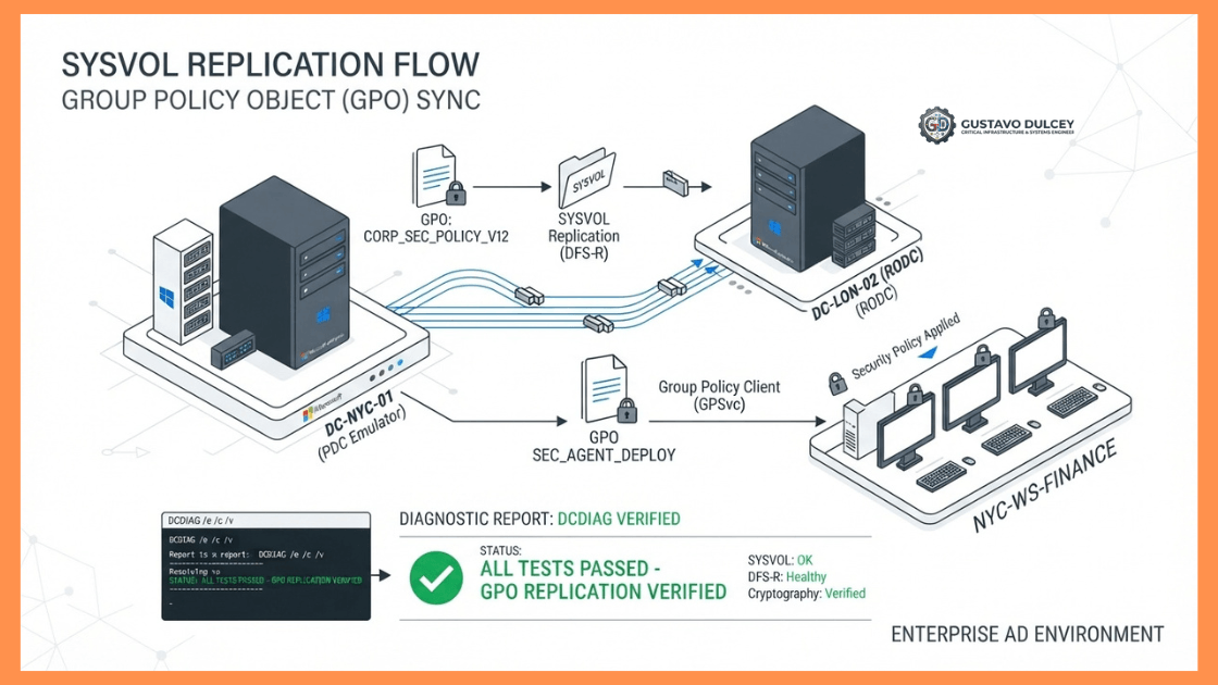 Diagnóstico y resolución de fallos en directivas de grupo GPO con gpupdate y DCDIAG
